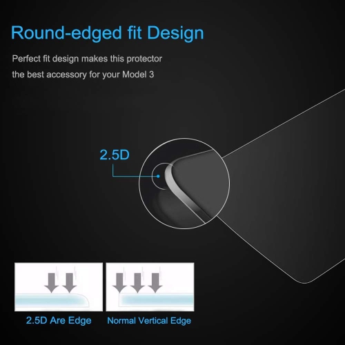 Model 3/Y Tempered Glass Screen Protector Model 3 Model Y 15" Center Control Touchscreen Car Navigation Touch Screen Protector Tempered Glass 9H