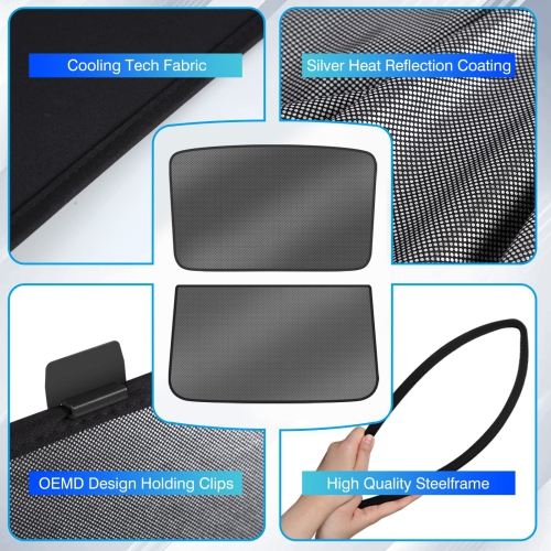 Tesla Model 3 Roof Sunshade, Sunroof Shade Sunshade Roof for Tesla Model 3 Accessories 2023-2020, Black