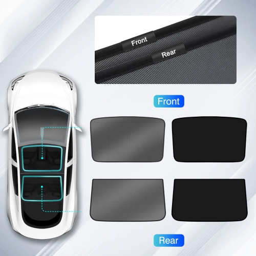 Tesla Model 3 Roof Sunshade, Sunroof Shade Sunshade Roof for Tesla Model 3 Accessories 2023-2020, Black
