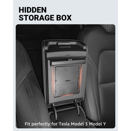 Tesla Model 3 Model Y Center Console Organizer Armrest Hidden Storage Box Accessories 2017-2023