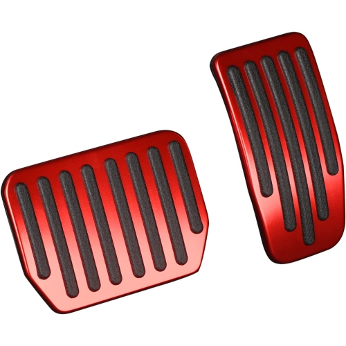 HLD Foot Pedal Pads Set for Tesla Model 3 Model Y, Non-Slip Performance Aluminum Car Accessories Brake & Accelerator Pedal Covers for Model 3/y (Red)