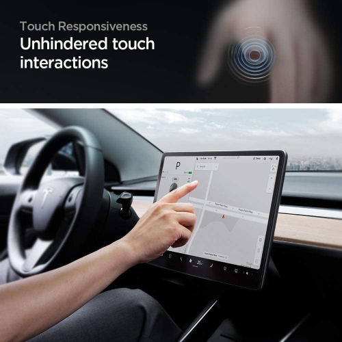 Tempered Glass Screen Protector GlasTR EZ FIT designed for Tesla Model 3 / Y Dashboard Touchscreen - Matte/Anti Fingerprint