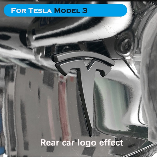 Tesla Model 3 Steering Wheel/Front Trunk/Rear Trunk Logo Sticker Car Logo Cover ABS Sticker 3PCS/Set for Tesla Model 3 Accessories