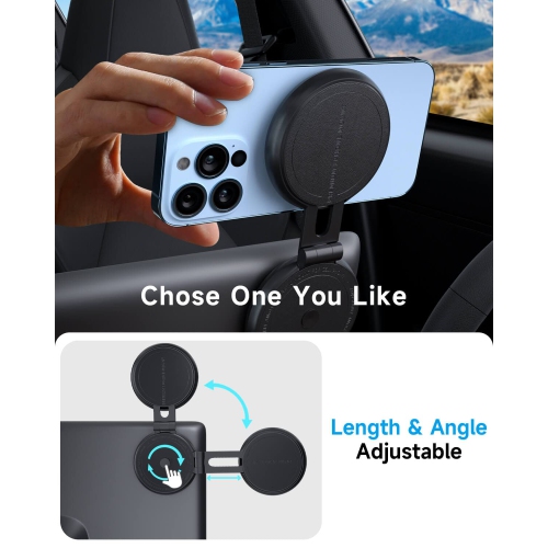 thumbnail image 2 of Magnetic Phone Mount For Tesla Model 3/Y (2019-2023) - MagSafe Compatible Holder With Six-Hook Design 2 of 14