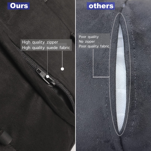 Car Neck Pillow for Tesla Model 3/Y Accessories Neck Support Cushion Tesla Seat Headrest Pillow 2 Packs 2016-2023 Black