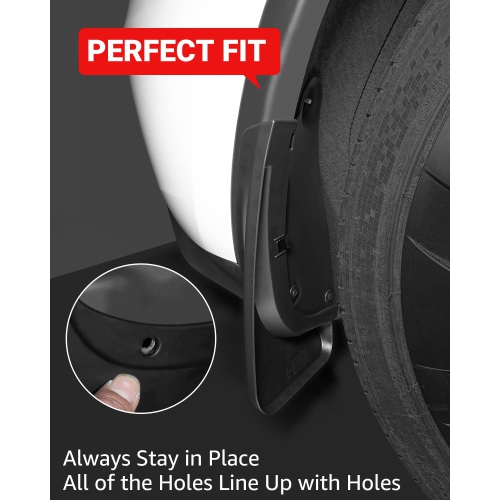 Tesla Model Y Mud Flaps Splash Guards Summer Vehicle Sediment Protection No Need to Drill Holes(Set of 4)