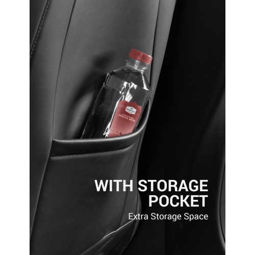 Tesla Model Y Model 3 Model S Model X LR/Plaid Leather Seat Back Kick Protectors Kick Mats Black Set of 2