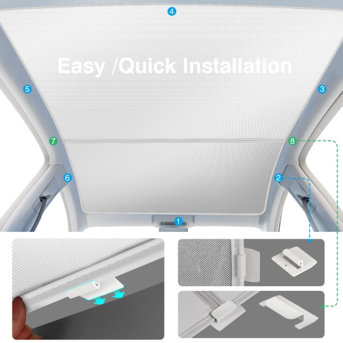 Tesla Model Y Sunshade Roof Sunroof Shade for Tesla Model Y Accessories 2023-2020, Beige