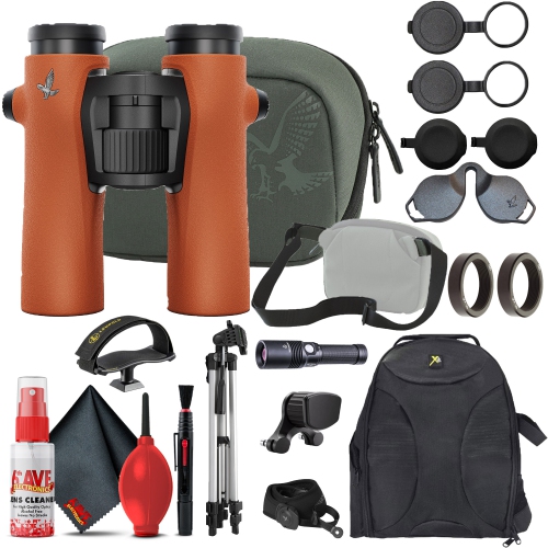 Swarovski 10x32 NL Pure Binoculars (Burnt Orange) Outdoor Bundle Best
