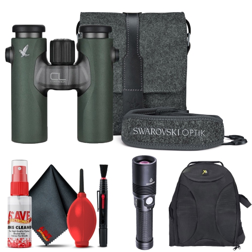 Swarovski CL 10X30 + Northern Green Kit with Accessories Base Bundle