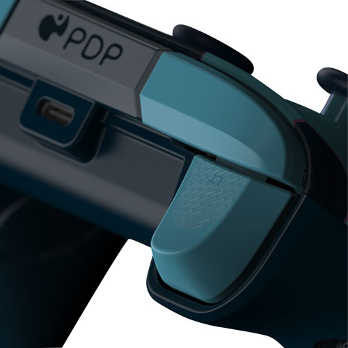 Manette avec fil REMATCH Glow de PDP pour Xbox Series X/S/Xbox One/PC - Bleu