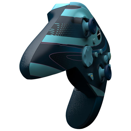 Manette avec fil REMATCH Glow de PDP pour Xbox Series X/S/Xbox One/PC - Bleu