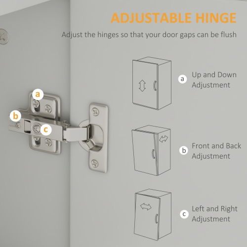 HOMCOM 71" Tall Kitchen Pantry Cabinet, Freestanding Storage Cupboard with 4 Hinged Doors and Adjustable Shelves, White
