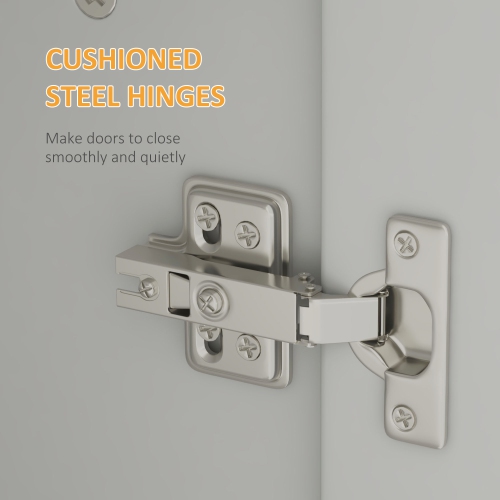 HOMCOM 71" Tall Kitchen Pantry Cabinet, Freestanding Storage Cupboard with 4 Hinged Doors and Adjustable Shelves, White