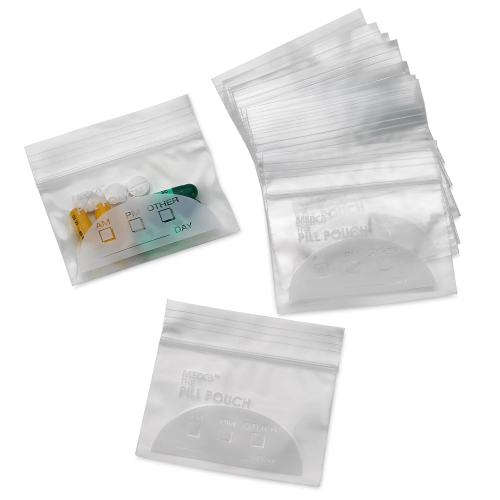 MEDCA  Pill Bag Pouch, Reusable Plastic Pill Organizer Bags, Size 3" X 2" 3 Mil (Pack Of 100)