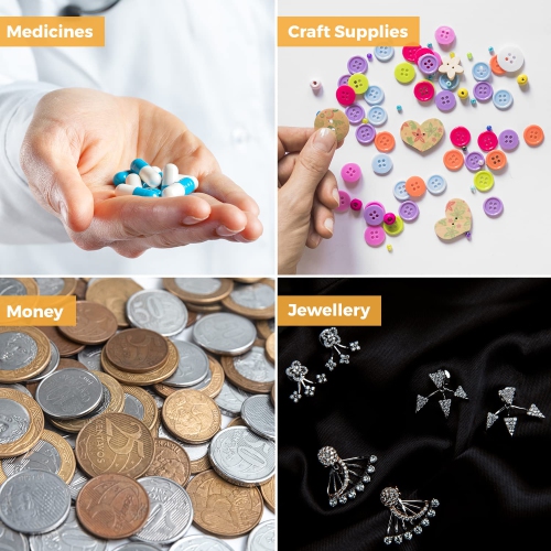 Pill Bag Pouch, Reusable Plastic Pill Organizer Bags, Size 3" X 2" 3 Mil