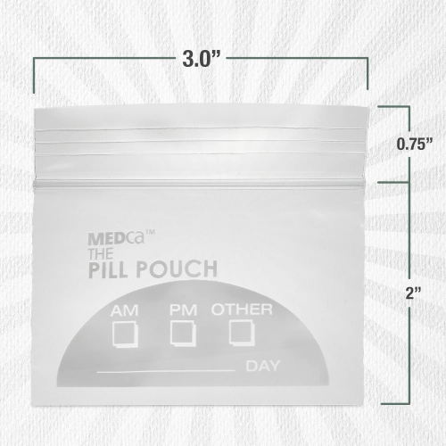 Pill Bag Pouch, Reusable Plastic Pill Organizer Bags, Size 3" X 2" 3 Mil