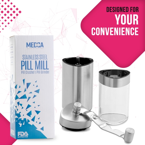 Pill Grinder - Top Choice Pro Pill Crusher and Cutter That Grinds Your Pills and Tablets to Help Make Taking Medication and Supplements Easier,