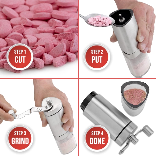 Pill Grinder - Top Choice Pro Pill Crusher and Cutter That Grinds Your Pills and Tablets to Help Make Taking Medication and Supplements Easier,