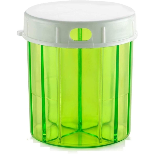 Round Pill Organizer Dispenser - Pill Boxes with 4 Compartments for Medication, Vitamins & Supplements Bottle Daily Pill Case Reminder Box