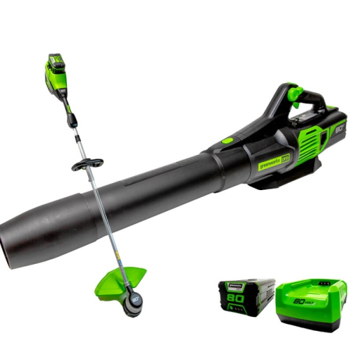 GREENWORKS  Pro 80V 16" Brushless String Trimmer & 80V 170 Mph - 730 Cfm Brushless Axial Jet Blower Combo Kit, 2.0Ah Battery And Charger Included (This review was collected as part of a promotion