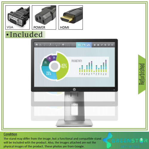 Refurbished(Good) - HP EliteDisplay E202 20" Widescreen 1600x900 LED backlit LCD IPS Monitor