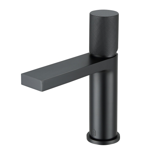 Ancona Isla Single Handle Bathroom Faucet in Matte Black