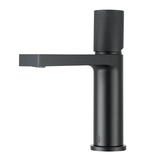 Ancona Isla Single Handle Bathroom Faucet in Matte Black