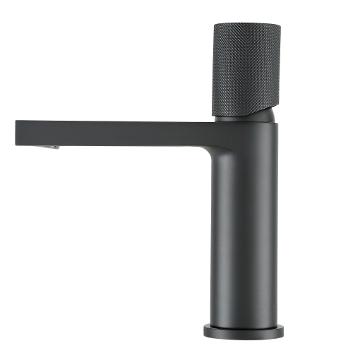 Ancona Isla Single Handle Bathroom Faucet in Matte Black