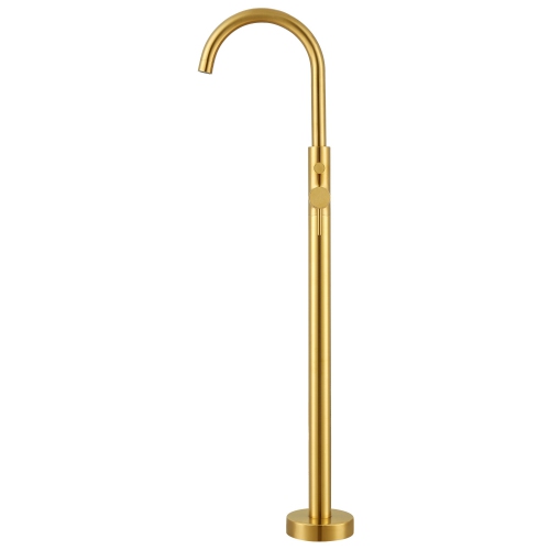 Ancona Nero Freestanding Bathtub Faucet in Brushed Titanium Gold