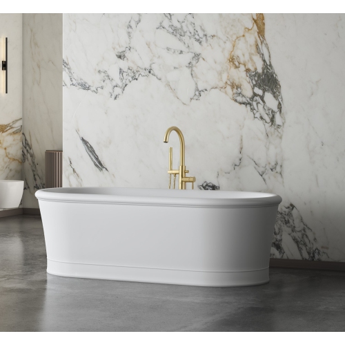 Ancona Nero Freestanding Bathtub Faucet in Brushed Champagne Gold