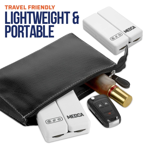 Magnetic Foldable Pill Box Case - 7 Day Weekly Medicine Organizer - Portable Compact Lightweight Pill Container w/ 7 Compartments, Dustproof