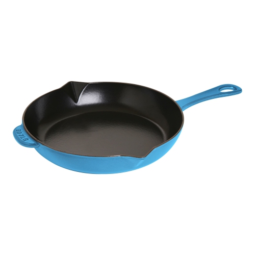 STAUB Pans 26 cm / 10 Inch Cast Iron Frying Pan, Ice-Blue
