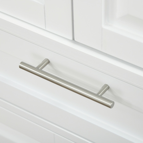 HOMCOM 72" Buffet Cabinet, Freestanding Kitchen Pantry, Storage Cabinet with 4 Doors, Drawer and Adjustable Shelves, White