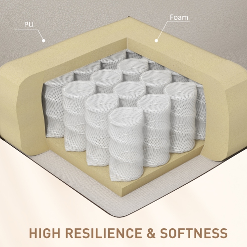 Fauteuil de massage inclinable à 8 points de HOMCOM pour le salon, siège berçant inclinable à réglage manuel à 360° en cuir de polyuréthane avec