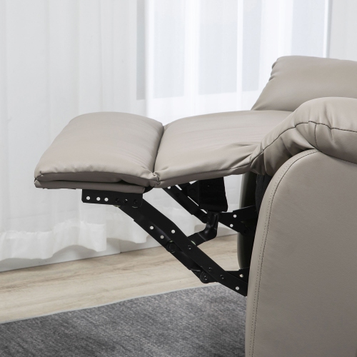 Fauteuil de massage inclinable à 8 points de HOMCOM pour le salon, siège berçant inclinable à réglage manuel à 360° en cuir de polyuréthane avec