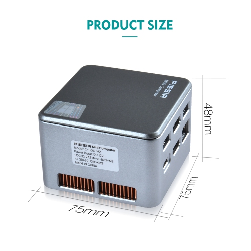 PIESIA C-BOX-M2 Mini PC Aluminum body 11th gen Intel N5105,Windows 11 Pro, 8GB RAM 256G SSD, Support 4K Dual Output, USB3.0, Dual-Band WiFi5, BT