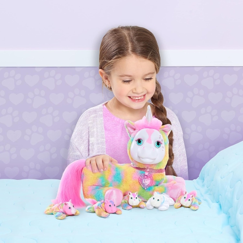 Unicorn Surprise Crystal, Pastel Rainbow, Stuffed Animal Unicorn and Babies,