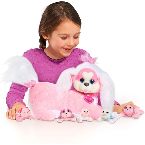 Puppy Surprise 12-inch Blossom, Stuffed Animal Dog and Babies, Toys for Kids, by Just Play