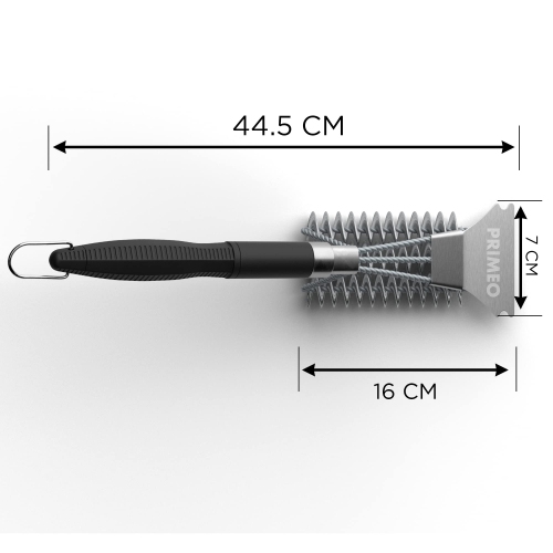 BBQ Brush, Heavy Use Grill Brush, and Scraper – Extensive BBQ Cleaner with 3 Brush Heads | Durable & Effective Stainless Steel BBQ Brush Cleaner for