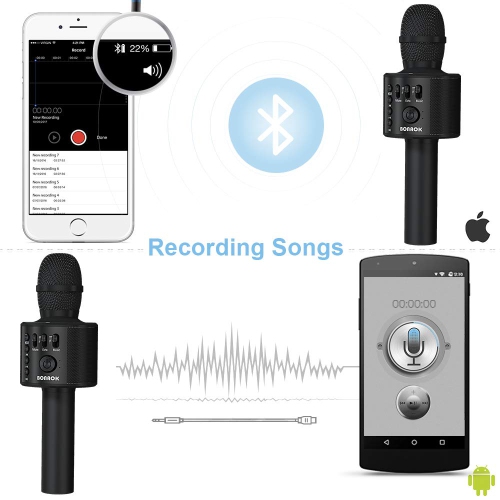 Bonaok wireless bluetooth discount karaoke microphone best buy