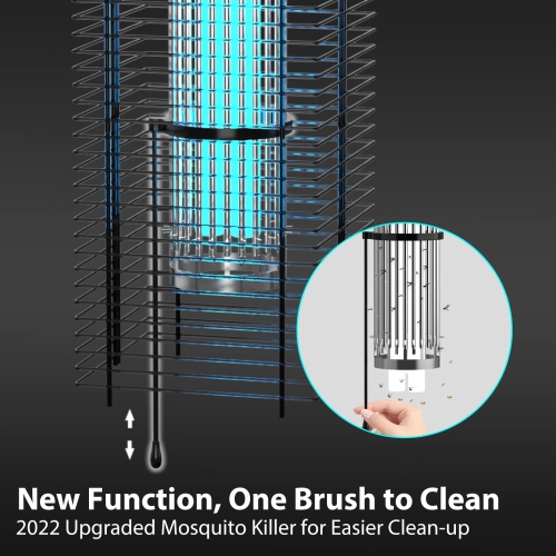 Bug Zapper 4500v 20w Uv Mosquito Trap Lamp with Metal Housing, Waterproof Electronic Fly Zapper for Indoor and Outdoor Use for Bedroom, Home, Garden