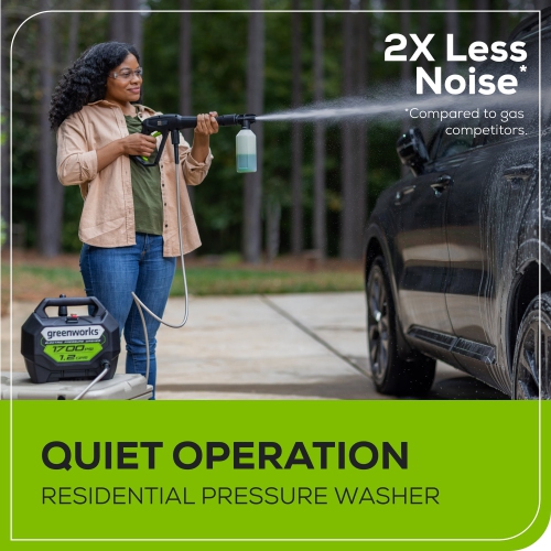 Greenworks 1700 PSI 1.2 GPM 13 Amp Cold Water Electric Pressure Washer - GPW1704