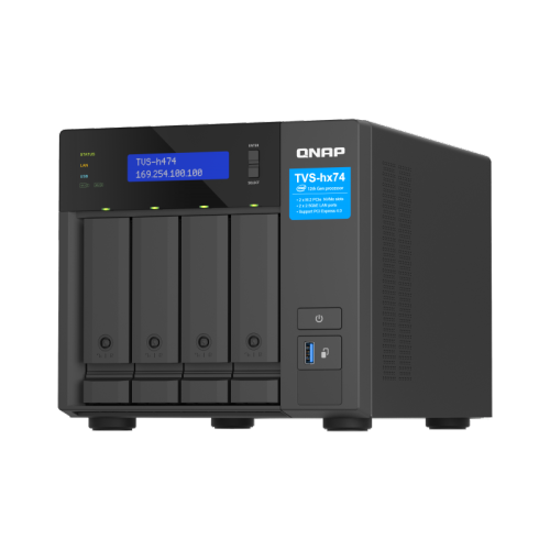 QNAP  Tvs-H474-Pt-8G-Us 4 Bay High-Speed Desktop Nas w Intel Pentium 2-Core Cpu, 8GB Ddr4 Memory, 2.5 GBe Networking And PCie Gen 4 Expandability