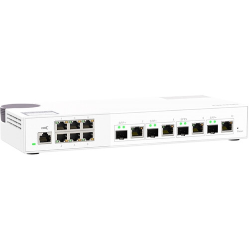 QNAP QSW-M2106-4C-US 10-Port 10GbE & 2.5GbE10GbE and 2.5GbE Layer 2 Web Managed Switch for SMB Network Deployment