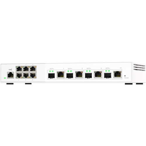 QNAP QSW-M2106-4C-US 10-Port 10GbE & 2.5GbE10GbE and 2.5GbE Layer 2 Web Managed Switch for SMB Network Deployment