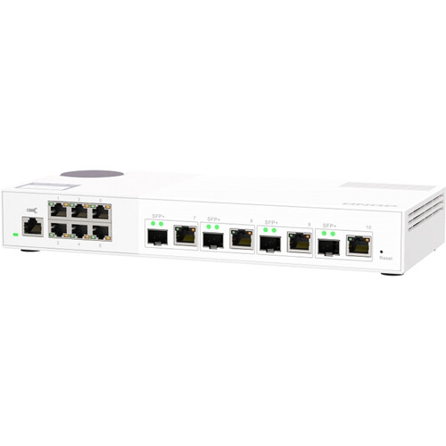 QNAP QSW-M2106-4C-US 10-Port 10GbE & 2.5GbE10GbE and 2.5GbE Layer 2 Web Managed Switch for SMB Network Deployment