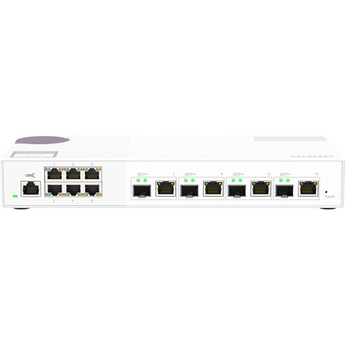 QNAP QSW-M2106-4C-US 10-Port 10GbE & 2.5GbE10GbE and 2.5GbE Layer 2 Web Managed Switch for SMB Network Deployment