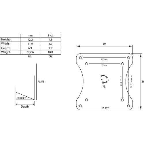 Gladiator Joe Monitor Arm/Mount VESA Bracket Adapter Compatible with Dell S2230MX 21.5", S2330MX 23" Monitor | Black