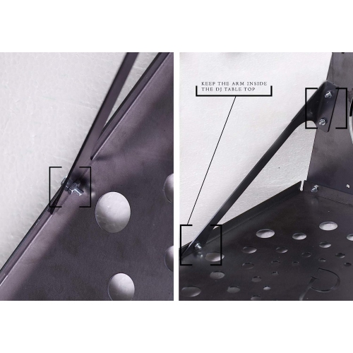 Gladiator Joe DJ Table Stand VESA Compatible | for Turntables | Consoles | Mixers | Compatible with Any VESA Arm Mount | Black